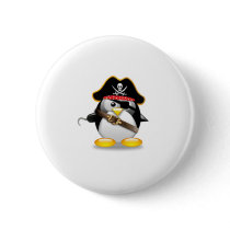 Pirate Penguin Pinback Button