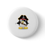 Pirate Penguin Pinback Button
