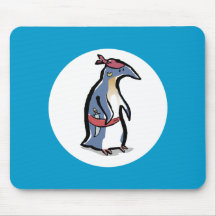pirate penguin mouse pads