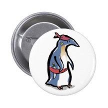 pirate penguin pinback buttons