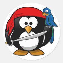 Pirate Penguin Stickers