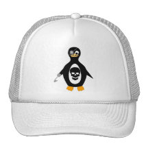 Pirate Penguin Trucker Hats