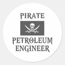 Pirate Petroleum Engineer Sticker