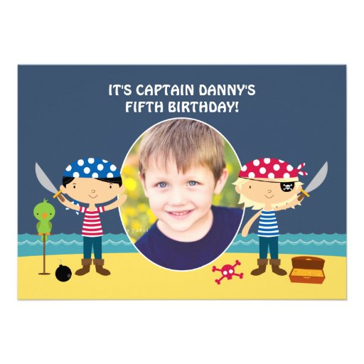Pirate Photo Birthday Invitation
