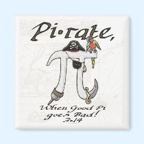 Pirate Pi Day Gear magnets