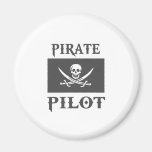 Pirate Pilot Fridge Magnets