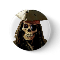 Pirate Posterized skull face buttons by Studio16a Pirate Posterized skull face buttons