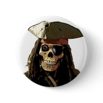 Pirate Posterized skull face buttons by Studio16a Pirate Posterized skull face buttons