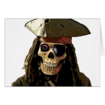 Pirate Posterized skull face cards