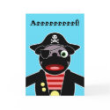 Pirate Pug Birthday Card by Swazzle Pirate Pug Birthday Card