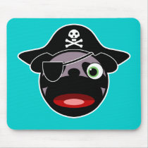 Pirate Pug Mousepad by Swazzle Pirate Pug Mousepad