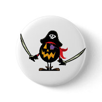 Pirate Pumpkin buttons
