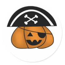 Pirate Pumpkin stickers by halloweengifts Pirate Pumpkin stickers