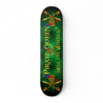 Pirate Queen Hell Skateboard Green