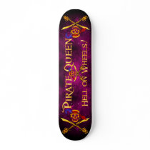 Pirate Queen Hell Skateboard Hot Pink