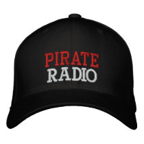 PIRATE, RADIO embroidered hats