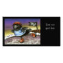 Pirate raven ice skating customized photo card
