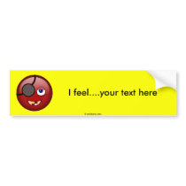 Pirate red bumper sticker