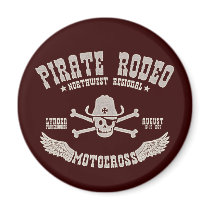 Pirate Rodeo magnets by vicevoices Pirate Rodeo magnets