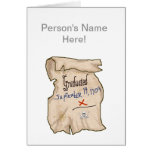 Pirate School Graduation Certificate Card cards