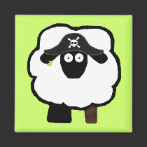 Pirate Sheep Magnet magnets