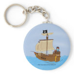 Pirate ship and Pirate faeries Keychain