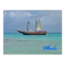 Pirate Ship Aruba Postcard