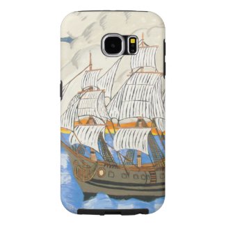 Pirate Ship at Sea Samsung Cases Samsung Galaxy S6 Cases