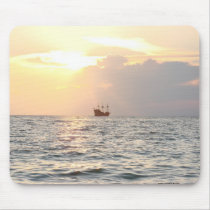 Pirate Ship at Sunset mousepads by ChristinaDawn Pirate Ship at Sunset mousepads
