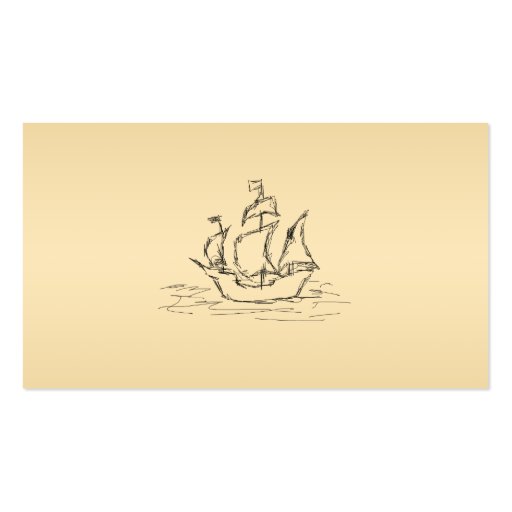 Pirate ship. business cards (back side)