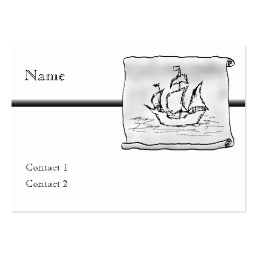 Pirate Ship. Business Cards (front side)