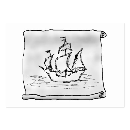 Pirate Ship. Business Cards (back side)