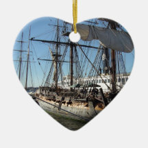 Pirate Ship in San Diego, California Christmas Ornament