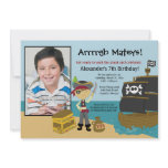 Pirate Ship Photo Boy's Birthday Invitation 5x7