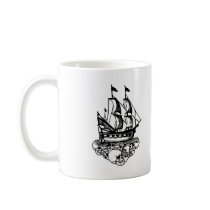 Pirate ship Sailing a sea of skulls! mugs by boxersnigs Pirate ship Sailing a sea of skulls! mugs