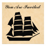 Pirate Ship. Sailing Ship. Custom Invites
