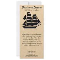 Pirate Ship. Sailing Ship. Rack Card Design