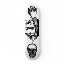 Pirate ship with 2 skulls facing out skate decks