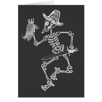 Pirate Skeleton Map t Greeting Cards