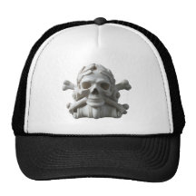 Pirate Skeleton Skull & Bones Cap Trucker Hats