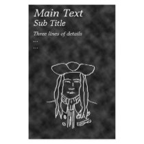 Pirate Sketch. Black and White. Personalized Flyer