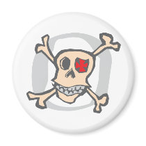 Pirate: Skull and Cross Bones magnets by jomodad Pirate: Skull and Cross Bones magnets