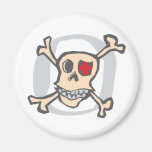 Pirate: Skull and Cross Bones Refrigerator Magnet