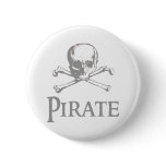 Pirate Skull and Crossbones Pinback Buttons