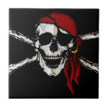 Pirate Skull And Crossbones Ceramic Tiles