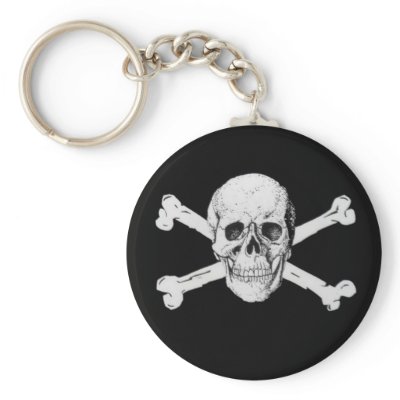 Pirate Skull and Crossbones keychains