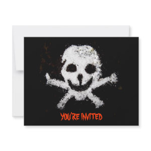 Pirate Skull and Crossbones Party Invitation invitation