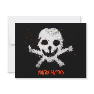Pirate Skull and Crossbones Party Invitation invitation