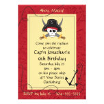 Pirate Skull and Crossed Swords Birthday Custom Invite