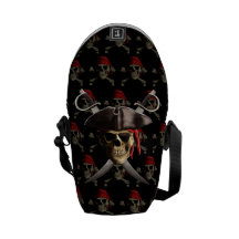 Pirate Skull And Swords Messenger Bags
